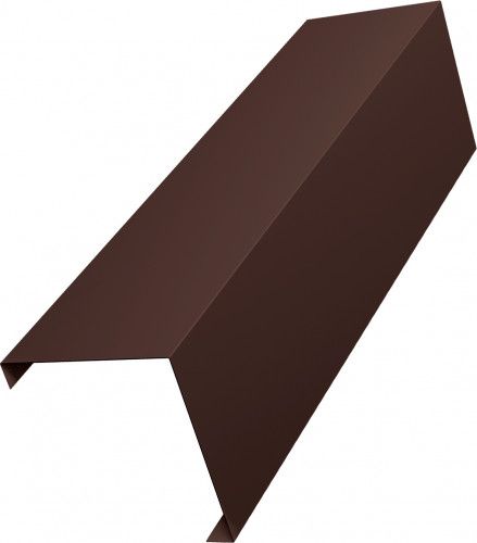 Декоративная накладка на столб универсальная угловая 62х55 для забора жалюзи Grand Line 0,5 Полидэкстер TwinColor RAL 8017 шоколад (2,5м)