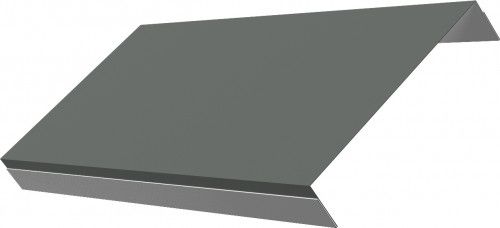 Ламель обратная 150 забора жалюзи Техас Grand Line 0,45 ПЭ RAL 7005 мышино-серый