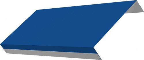 Ламель обратная 125 забора жалюзи Техас Grand Line 0,45 ПЭ RAL 5005 сигнальный синий