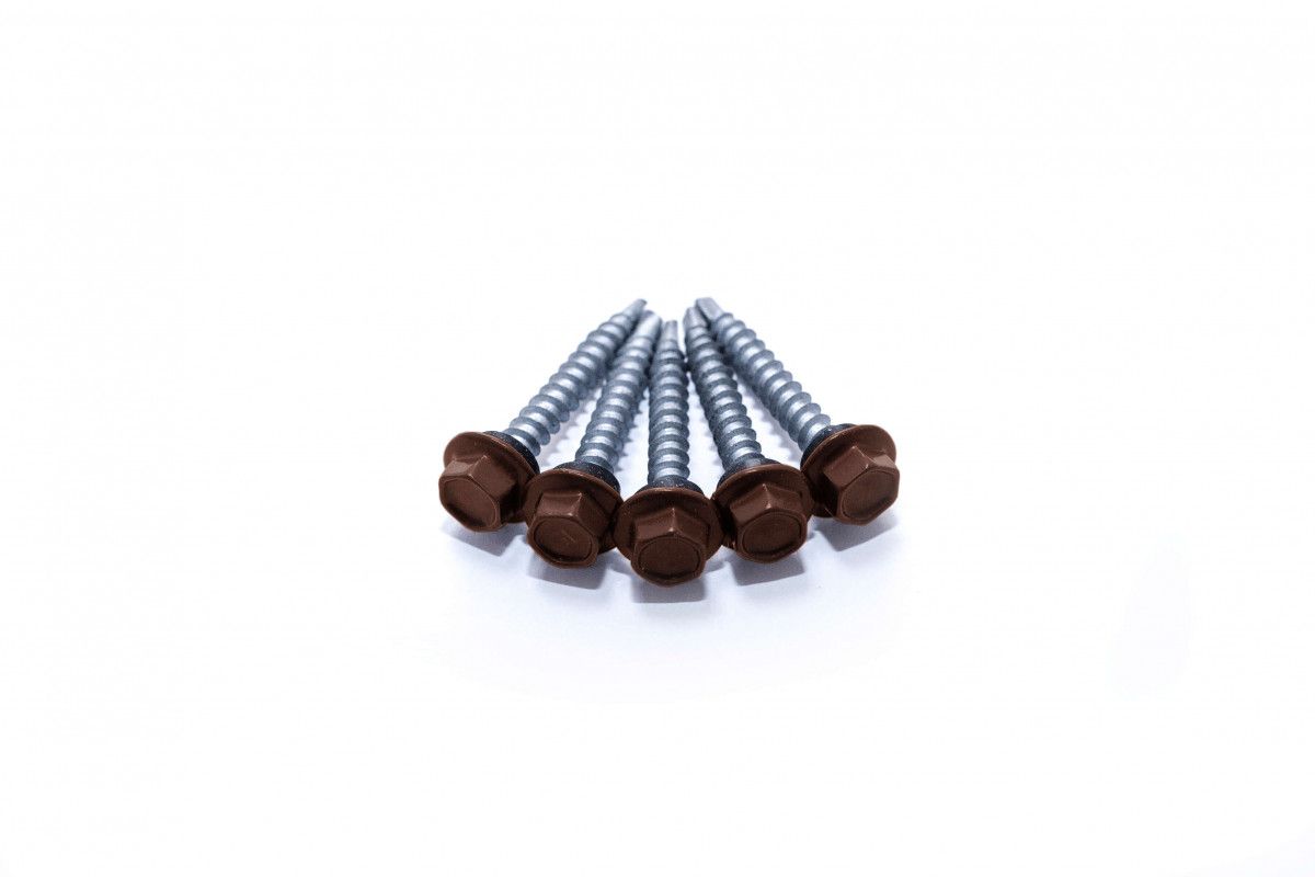Саморезы 4,8х35 RAL 8017 (GL PRO)