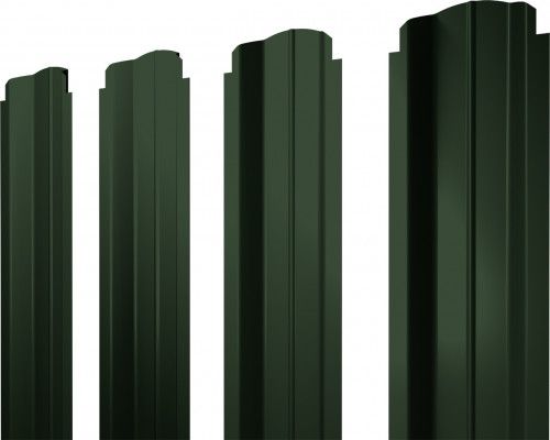 Штакетник П-образный B фигурный Grand Line 0,5 Сатин матовый ТХ RAL 6020 хромовая зелень