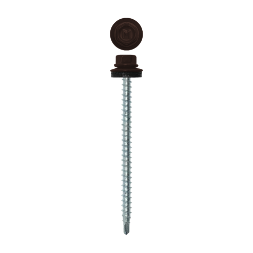 Саморез кровельный Daxmer 4,8х80 (100шт) сверло №1 RAL 8017