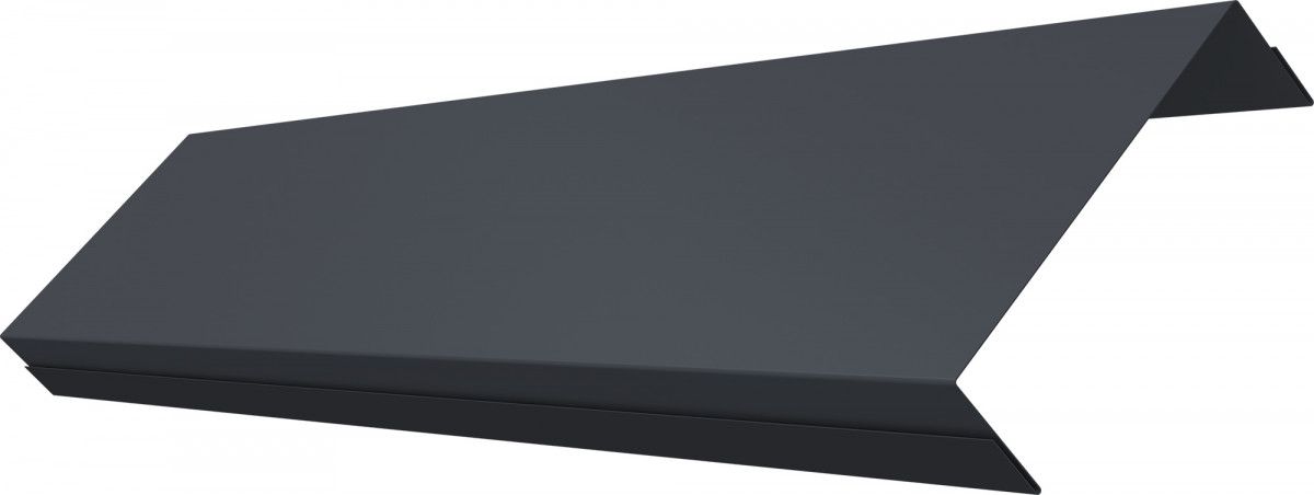 Ламель обратная 100 забора жалюзи Техас Grand Line 0,5 Полидэкстер TwinColor RAL 7024 мокрый асфальт