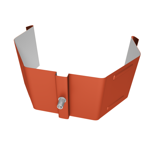 Крепление трубы для гофры на кирпич Vortex в2 RAL 8004 терракота