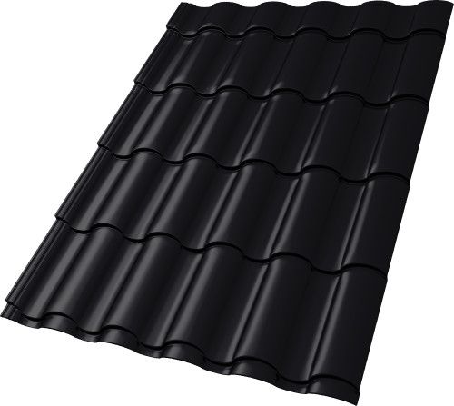 Профиль волновой "Кредо" ("Kredo") 0,45 Drap ТХ двухсторонний RAL 9005 черный