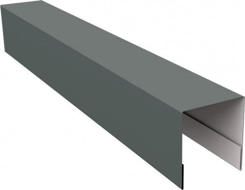 Планка боковая для забора из сайдинга Блок-хаус новый Grand Line 0,45 ПЭ RAL 7005 мышино-серый (2,5м)