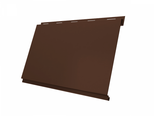 Софит металлический Вертикаль классик Grand Line 0,45 Drap ТХ двухсторонний с пленкой RAL 8017 шоколад