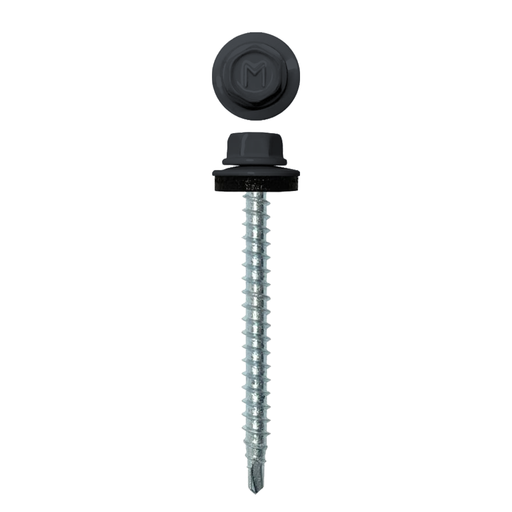 Саморез кровельный Daxmer 4,8х50 RAL 7024 (150) сверло №1