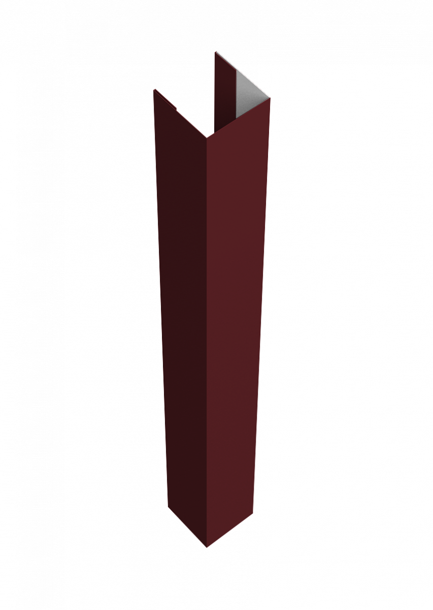 Стойка для забора жалюзи Техас Grand Line для монтажа с крепежным вкладышем 0,5 Сатин матовый RAL 3005 красное вино (3м)