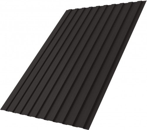 Профнастил С8B в01 Grand Line 0,45 ПЭ двухсторонний RR 32 темно-коричневый