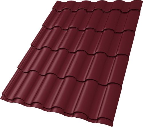 Профиль волновой "Кредо" ("Kredo") 0,45 Drap ТХ RAL 3005 красное вино