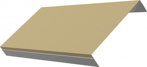 Ламель обратная 150 забора жалюзи Техас Grand Line 0,45 ПЭ RAL 1014 слоновая кость