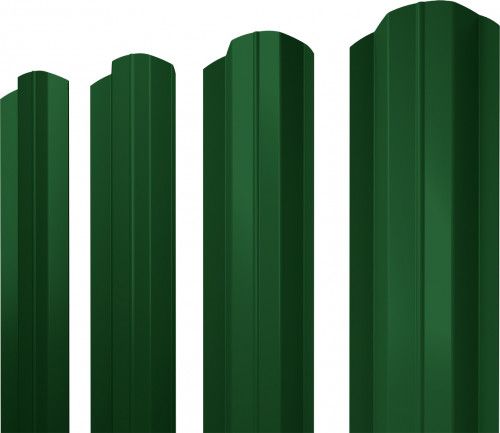 Штакетник М-образный B фигурный Grand Line 0,45 ПЭ RAL 6002 лиственно-зеленый