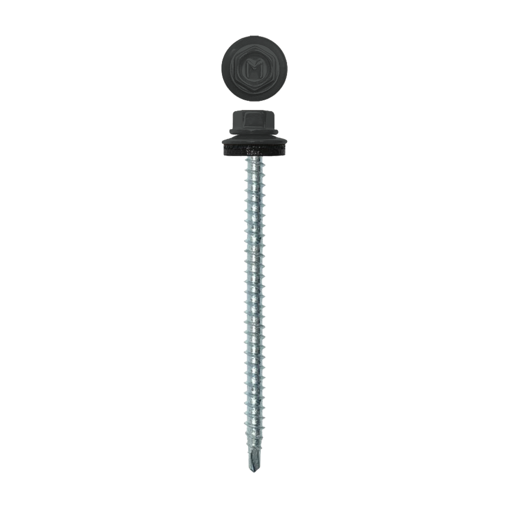 Саморез кровельный Daxmer 4,8х70 RAL 7016 (100) сверло №1