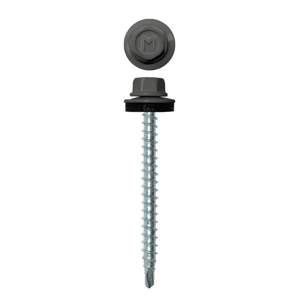 Саморез кровельный Daxmer 4,8х50 RAL 7005 (150) сверло №1