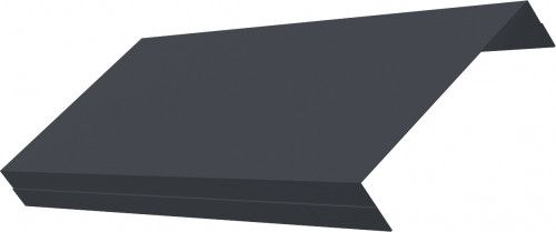 Ламель обратная 125 забора жалюзи Техас Grand Line 0,5 Атлас RAL 7024 мокрый асфальт