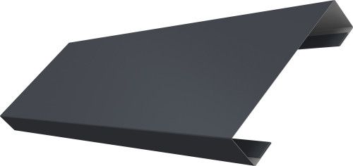 Ламель лицевая 100 забора жалюзи Техас Grand Line 0,45 ПЭ матовый RAL 7024 мокрый асфальт