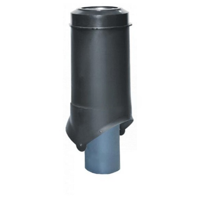 Выход канализации Krovent Pipe-VT 125/100 изолированный h=500, d=100/206мм Черный