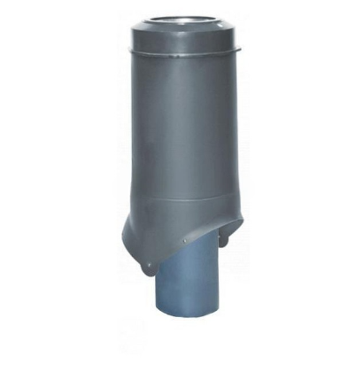 Выход канализации Krovent Pipe-VT 125/100 изолированный h=500, d=100/206мм Серый