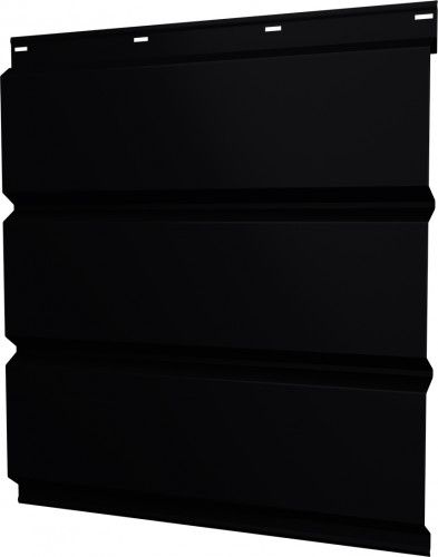 Софит металлический Классик в02 Grand Line без перфорации 0,45 Drap RAL 9005 черный