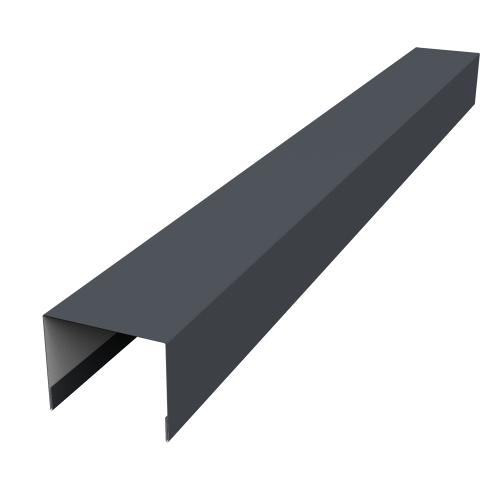 Крышка для забора жалюзи Палермо Grand Line 0,7 ПЭ RAL 7024 мокрый асфальт (2,5м)