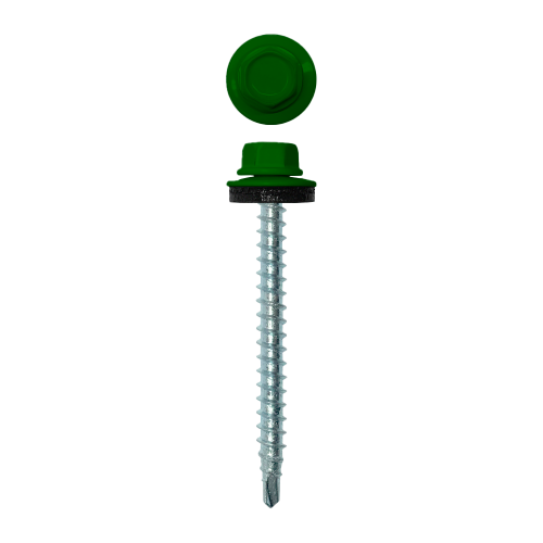 Саморез кровельный 4,8х50 (150шт) сверло №1 RAL 6002