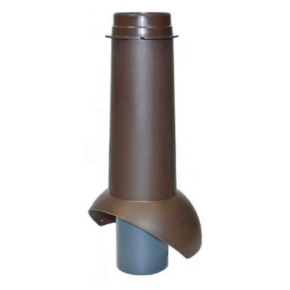 Выход канализации Krovent Pipe-VT 110 изолированный h=450, d=110мм Коричневый