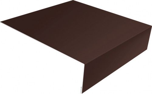 Планка околооконная простая 200х50 Grand Line 0,5 PurPro с пленкой RAL 8017 шоколад (3м)