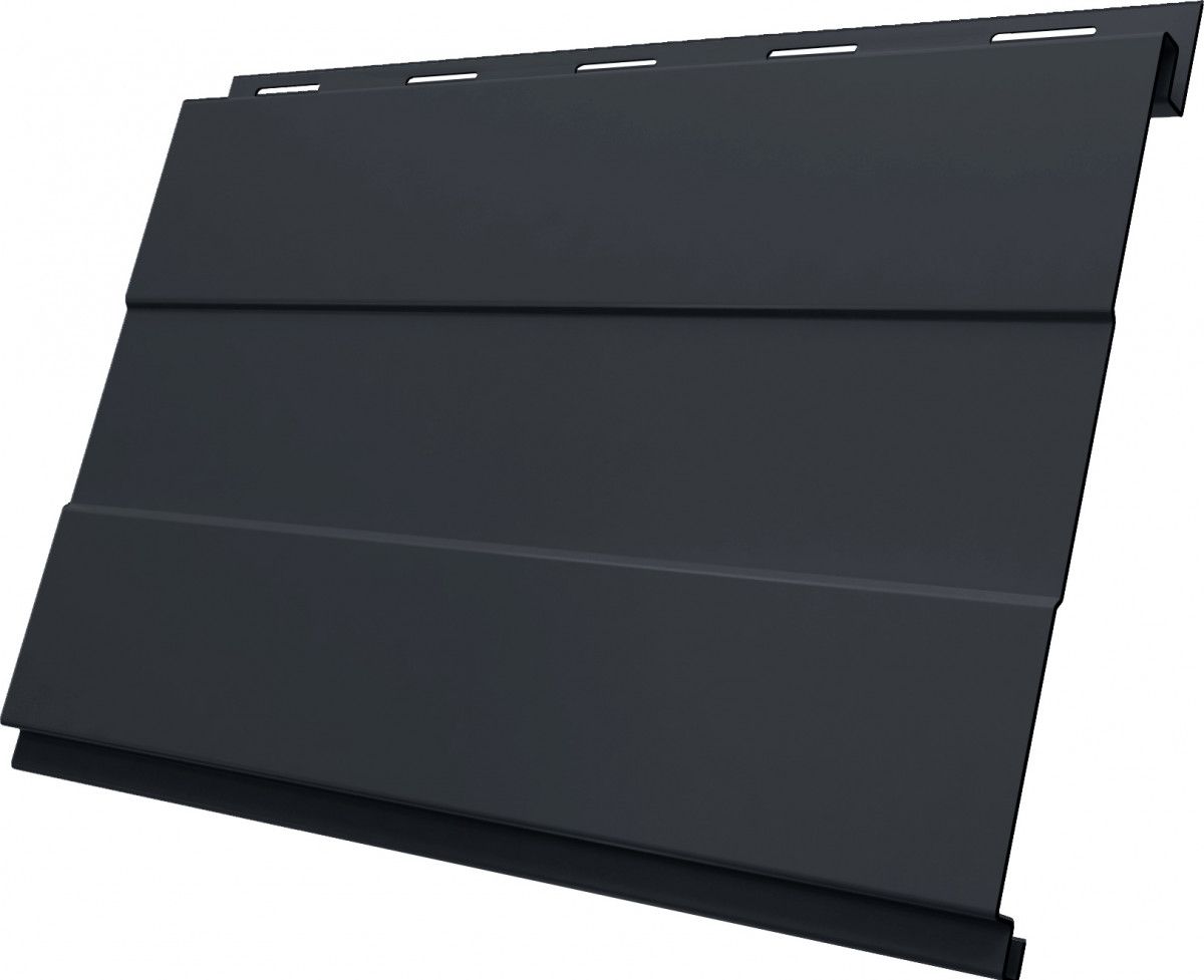 Вертикаль проф Grand Line 0,5 Velur с пленкой RAL 7024 мокрый асфальт