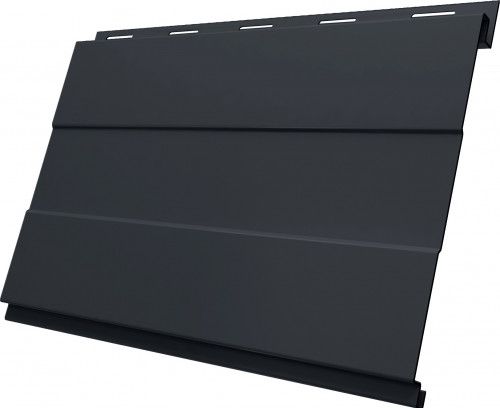 Вертикаль проф Grand Line 0,5 Velur с пленкой RAL 7024 мокрый асфальт