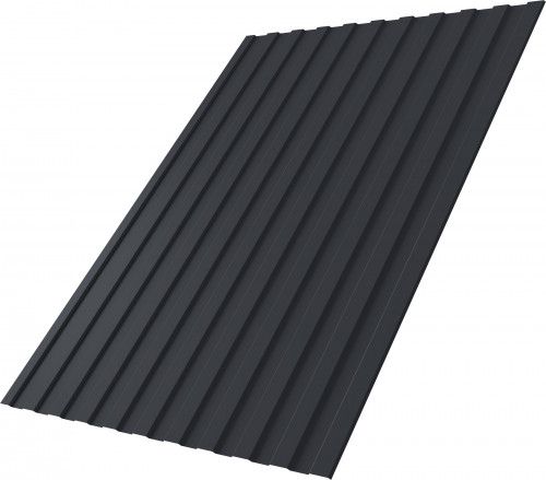 Профнастил С8A в02 Grand Line 0,5 Drap RAL 7024 мокрый асфальт