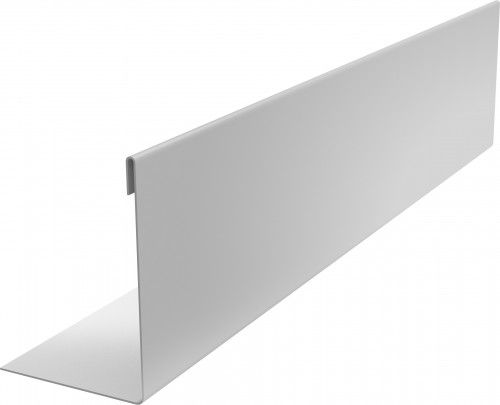 Нащельник 25х35 для забора жалюзи к ламели 125 Техас Grand Line 0,45 Drap ТХ RAL 7047 телегрей 4 (1,8м)