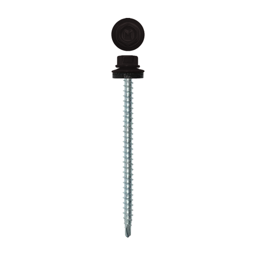 Саморез кровельный Daxmer 4,8х70 RAL 9005 (100) сверло №1