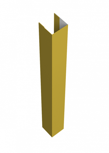 Стойка для забора жалюзи Техас Grand Line для монтажа без крепежного вкладыша 0,45 ПЭ RAL 1018 цинково-желтый (2,5м)