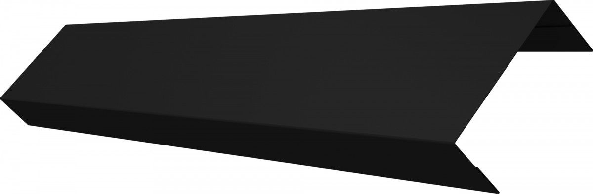 Ламель лицевая 50 забора жалюзи Техас Grand Line 0,5 Velur RAL 9005 черный