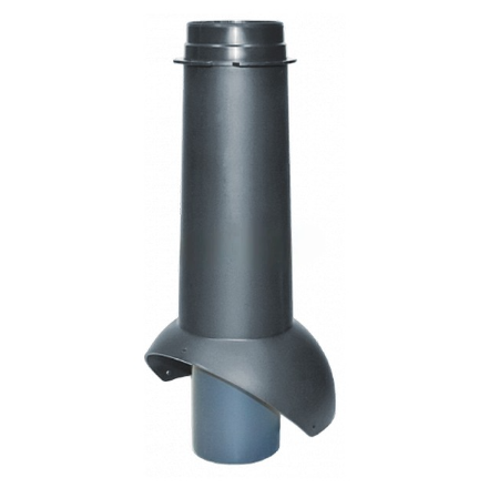 Выход канализации Krovent Pipe-VT 110 изолированный h=450, d=110мм Черный