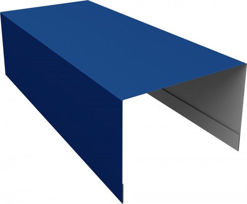 Планка боковая для забора из сайдинга ЭкоБрус Grand Line 0,5 Сатин RAL 5005 сигнальный синий (2,06м)