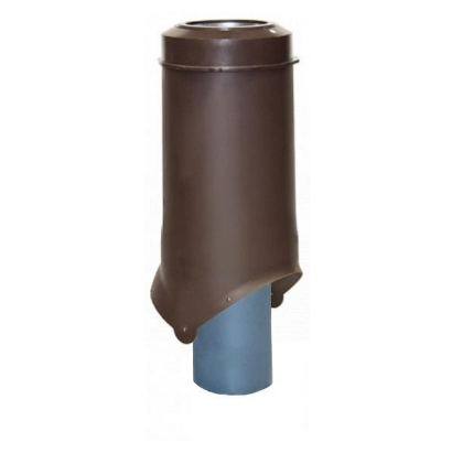 Выход канализации Krovent Pipe-VT 125/100 изолированный h=500, d=100/206мм Коричневый