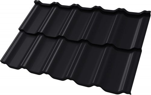 Профиль волновой "Квинта Уно" ("Kvinta Uno") 0,45 ПЭ RAL 9005 черный