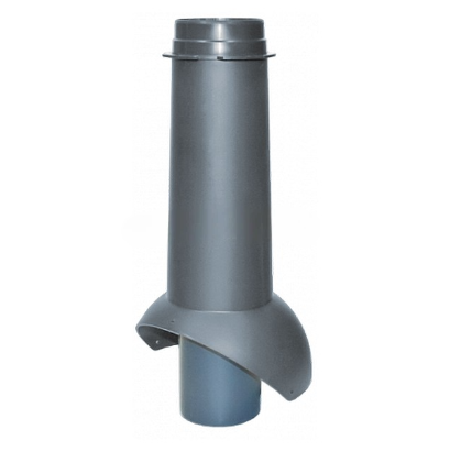 Выход канализации Krovent Pipe-VT 110 изолированный h=450, d=110мм Серый