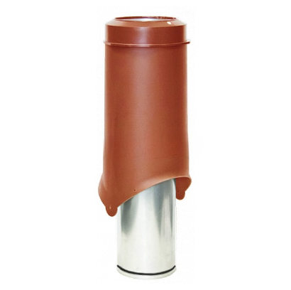 Выход вентиляции без колпака Krovent Pipe-VT 150 изолированный h=500, d=150/206мм Кирпичный