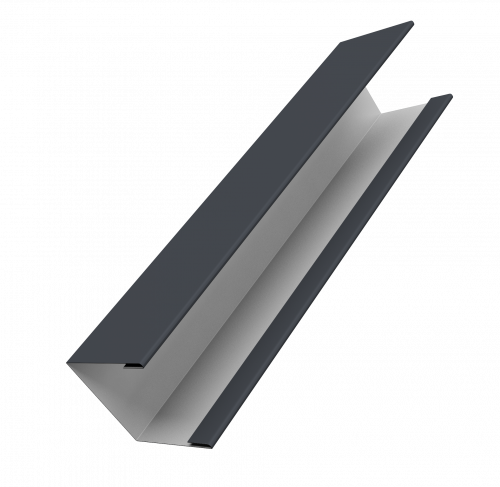 Крышка для забора жалюзи Милан Слим Grand Line 0,5 Drap RAL 7024 мокрый асфальт (3м)