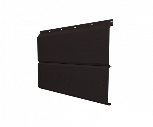 Софит металлический ЭкоБрус Grand Line с перфорацией 0,45 Drap RAL 9005 черный