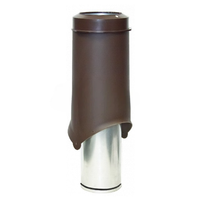 Выход вентиляции без колпака Krovent Pipe-VT 150 изолированный h=500, d=150/206мм Коричневый