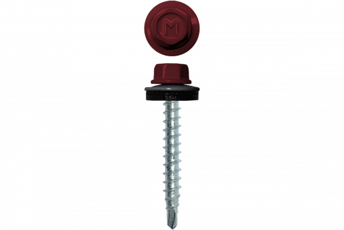 Саморез кровельный Daxmer 4,8х35 RAL 3005 (3000) сверло №1