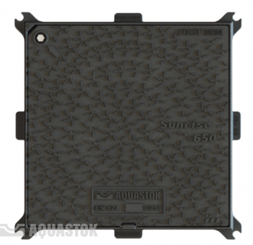 Люк чугунный квадратный Aquastok Sunrise 650 С250 (56501)