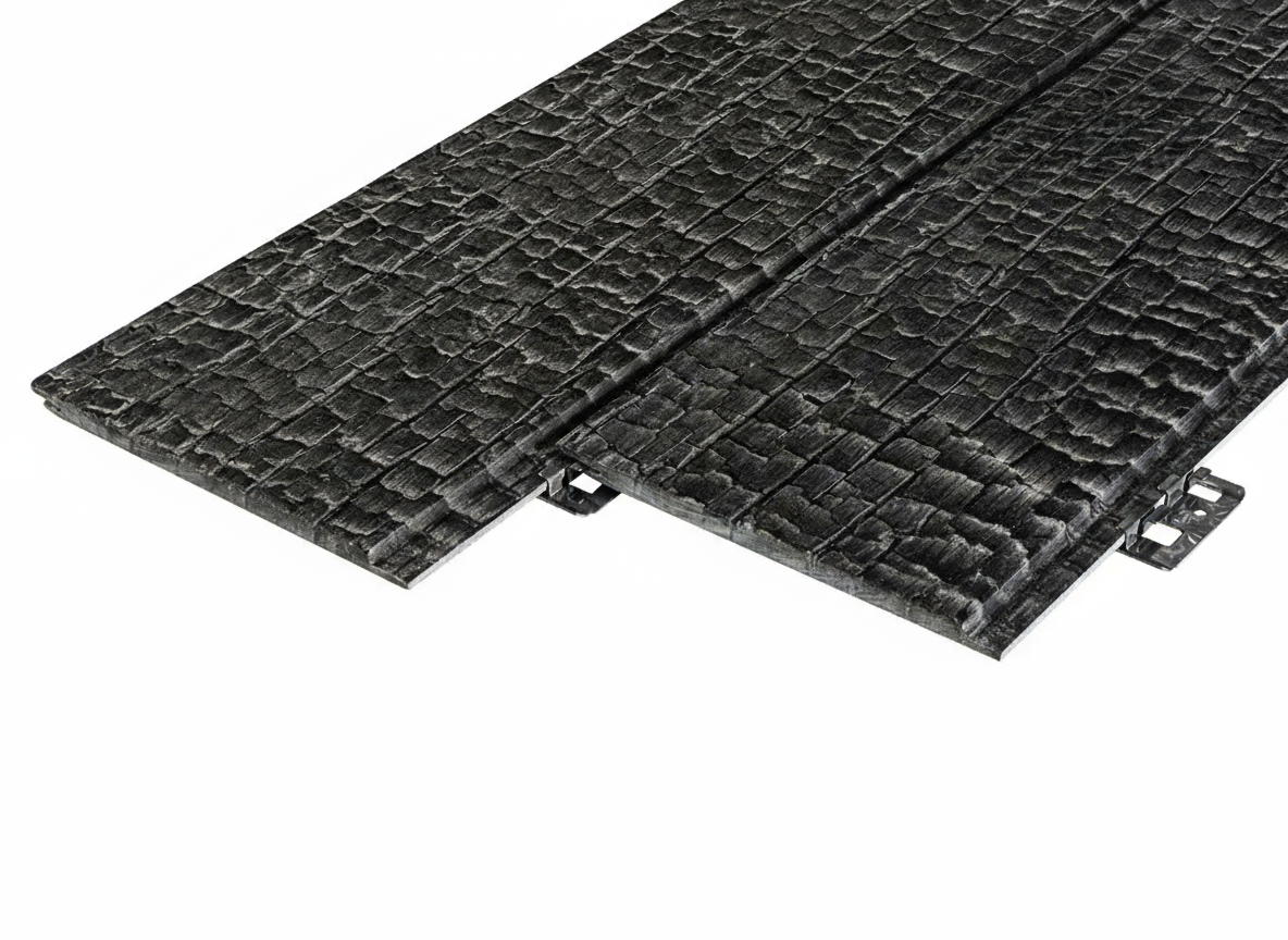 Фиброцементный сайдинг 190х10мм FCSPRO Decor Click угольное (3м)