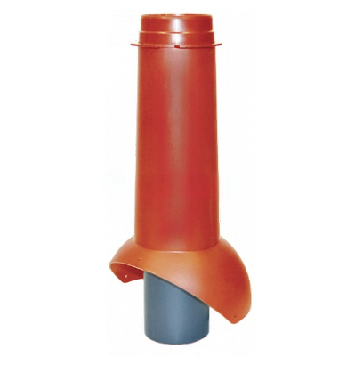Выход канализации Krovent Pipe-VT 110 изолированный h=450, d=110мм Красный