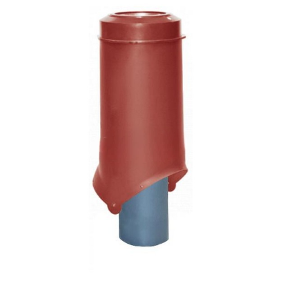 Выход канализации Krovent Pipe-VT 125/100 изолированный h=500, d=100/206мм Красный