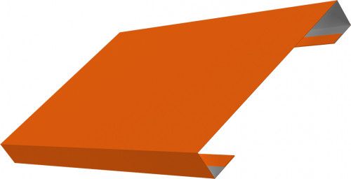 Ламель лицевая 150 забора жалюзи Техас Grand Line 0,45 ПЭ RAL 2004 оранжевый